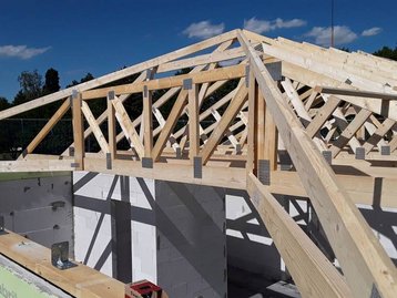 Dachstuhl eines Hauses