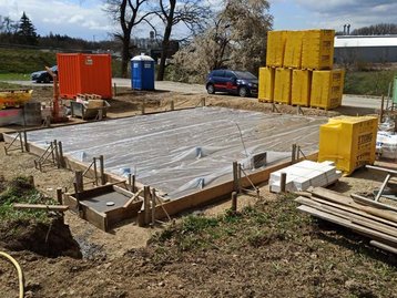 Unfertige Bodenplatte