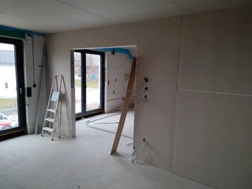 trockenbau eines Hauses