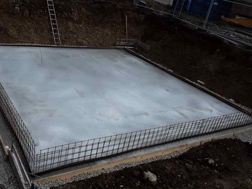 Bodenplatte aus Beton