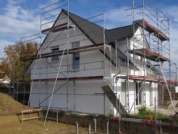 Neubau wird Verputzt