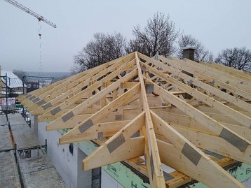 Ungedeckter Dachstuhl