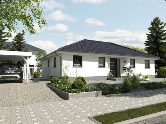 Bungalow mit Walmdach und ebenerdigen Zugang