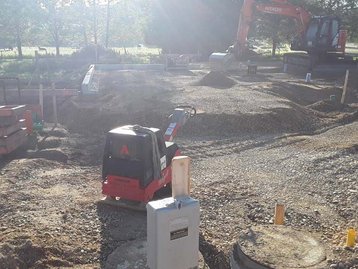 Baustelle bei den Erdarbeiten