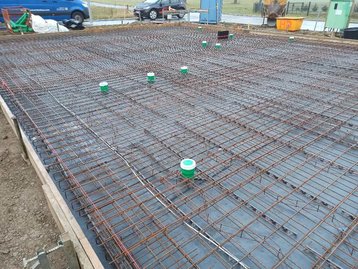 Bodenplatte eines Hauses