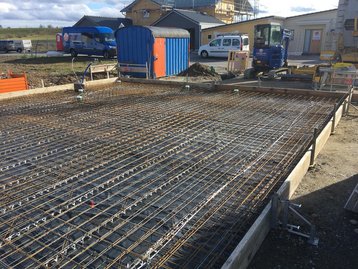 Bau einer Bodenplatte