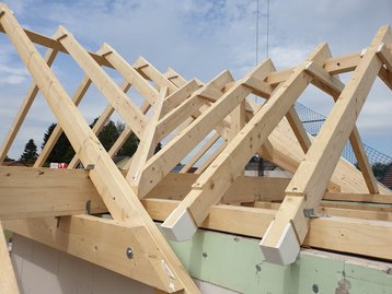 Dachstuhl eines Neubaus