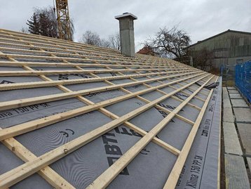 Unfertiges Dach