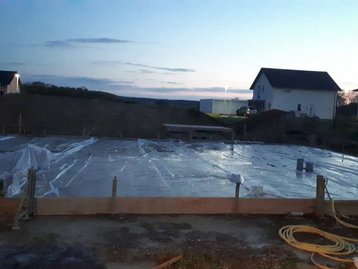 Bodenplatte eines Hauses