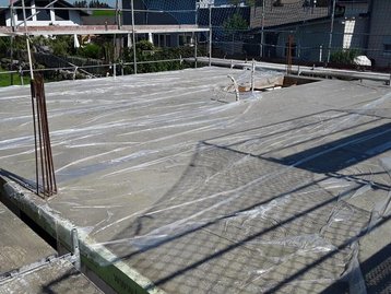 Bodenplatte für Neubau