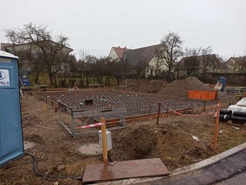 Bodenplatte eines Hauses