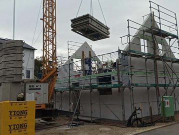 Baustelle eines Hauses