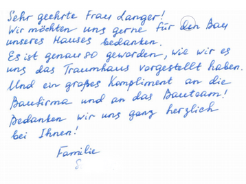 Dankesbrief mit bunten Streifen