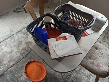 Körbe und Merci Schokolade mit Nachricht