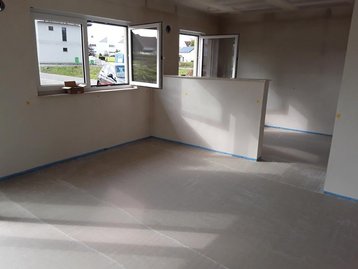 Estrich in einem Neubau
