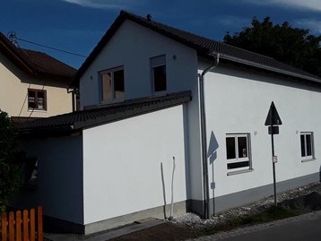 Haus fertig verputzt