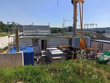 Baustelle für einen Rohbau