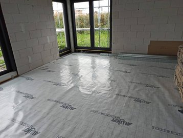 Neubau auf Estrich vorbereitet