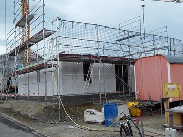 Erdgeschoss mit Gerüst