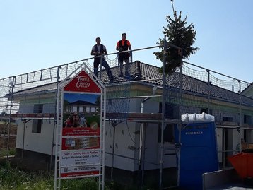 Richtfest bei einem Haus