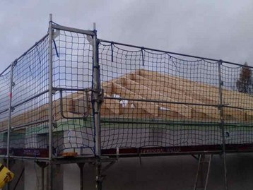 Unfertiger Dachstuhl eines Hauses