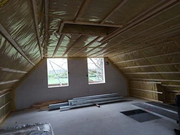 Isolierter Dachstuhl von innen