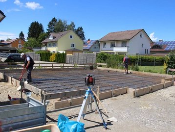 Bau einer neuen Bodenplatte