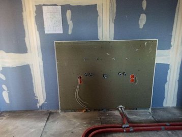 Rohinstallationen in einem Neubau