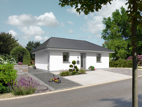 Bungalow mit Walmdach